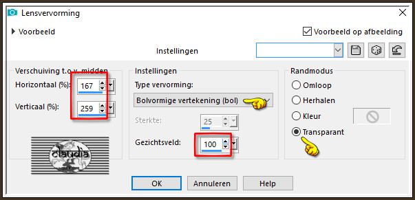 Effecten - Vervormingseffecten - Lensvervorming