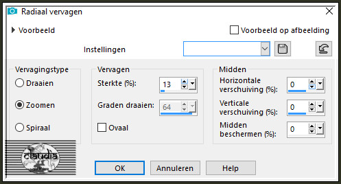 Aanpassen - Vervagen - Radiaal vervagen
