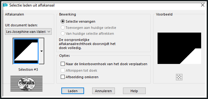 Selecties - Selectie laden/opslaan - Selectie laden uit alfakanaal : Sélection #3