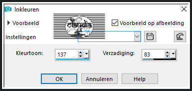Dit zijn de instellingen voor deze les