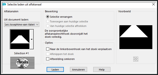 Selecties - Selectie laden/opslaan - Selectie laden uit alfakanaal : Sélection #1