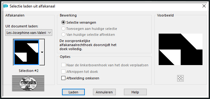 Selecties - Selectie laden/opslaan - Selectie laden uit alfakanaal : Sélection #2
