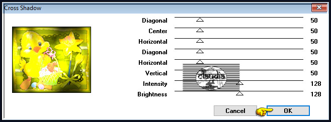 Effecten - Insteekfilters - Graphics Plus - Cross Shadow