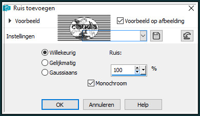 Aanpassen - Ruis toevoegen/verwijderen - Ruis toevoegen