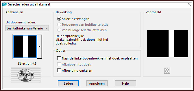 Selecties - Selectie laden/opslaan - Selectie laden uit alfakanaal : Sélection #2