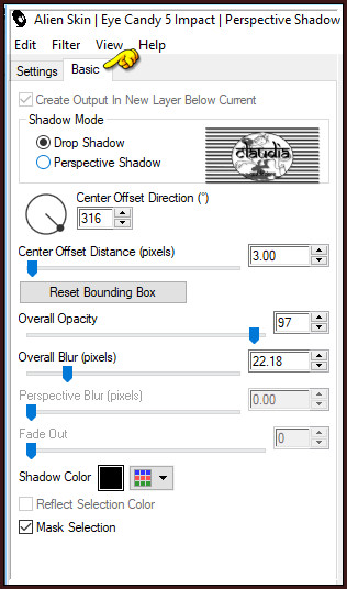 Effecten - Insteekfilters - Alien Skin Eye Candy 5 : Impact - Perspective Shadow