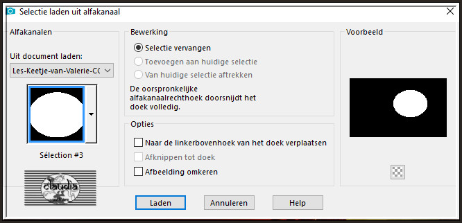 Selecties - Selectie laden/opslaan - Selectie laden uit alfakanaal : Sélection #3