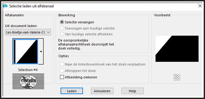 Selecties - Selectie laden/opslaan - Selectie laden uit alfakanaal : Sélection #4