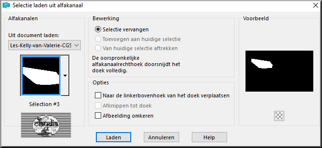 Selecties - Selectie laden/opslaan - Selectie laden uit alfakanaal : Sélection #3