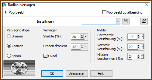 Aanpassen - Vervagen - Radiaal vervagen