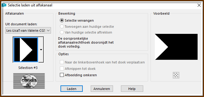 Selecties - Selectie laden/opslaan - Selectie laden uit alfkanaal : Sélection #3