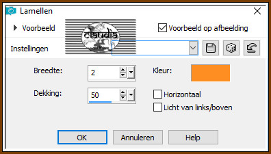 Effecten - Textuureffecten - Lamellen