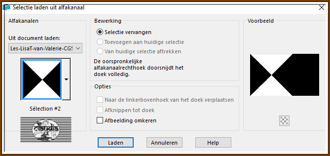 Selecties - Selectie laden/opslaan - Selectie laden uit alfkanaal : Sélection #2