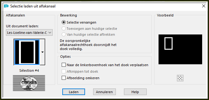 Selecties - Selectie laden/opslaan - Selectie laden uit alfakanaal : Sélection #4