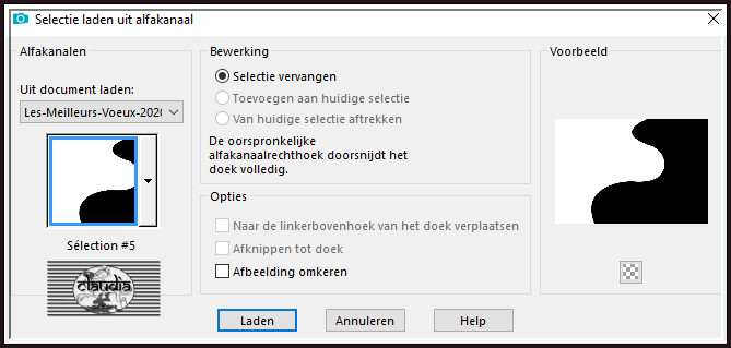 Selecties - Selectie laden/opslaan - Selectie laden uit alfakanaal : Sélection #5