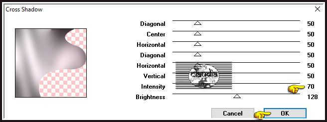 Effecten - Insteekfilters - Graphics Plus - Cross Shadow