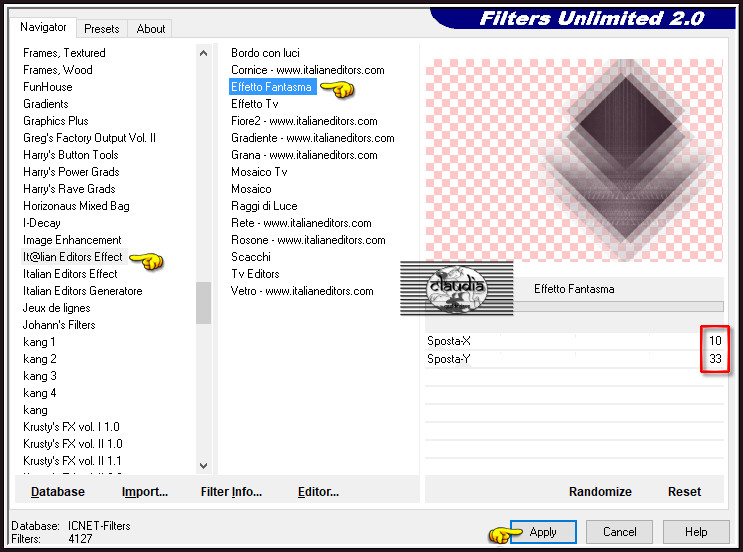 Effecten - Insteekfilters - <I.C.NET Software> - Filters Unlimited 2.0 - It@lian Editors Effect - Effetto Fantasma