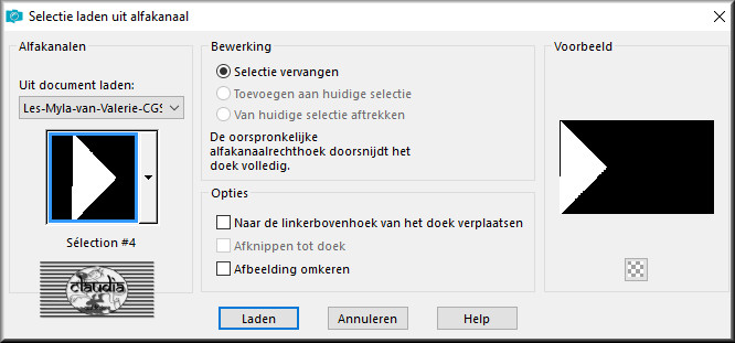 Selecties - Selectie laden/opslaan - Selectie laden uit alfakanaal : Sélection #4