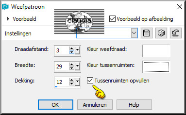 Effecten - Textuureffecten - Weefpatroon