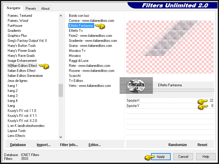 Effecten - Insteekfilters - <I.C.NET Software> - Filters Unnlimited 2.0 - It@lian Editors Effect - Effetto Fantasma 