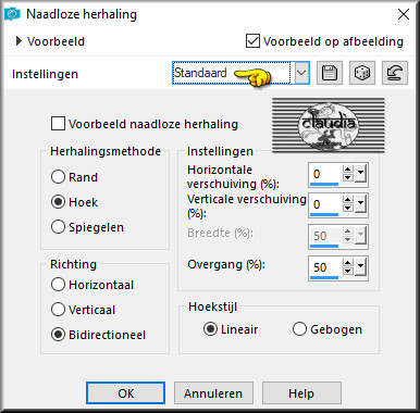 Effecten - Afbeeldingseffecten - Naadloze herhaling