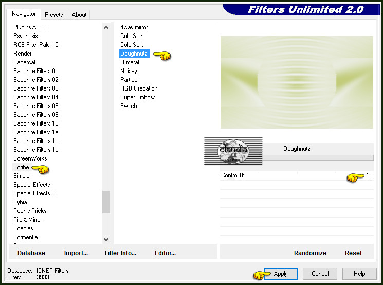 Effecten - Insteekfilters - <I.C.NET Software> - Filters Unlimited 2.0 - Scribe - Doughnutz