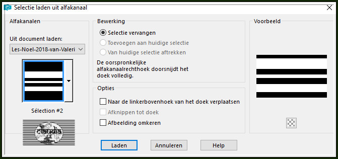Selecties - Selectie laden/opslaan - Selectie laden uit alfakanaal : Sélection #2