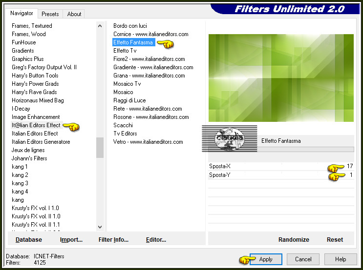 Effecten - Insteekfilters - <I.C.NET Software> - Filters Unlimited 2.0 - It@lian Editors Effect - Effetto Fantasma 