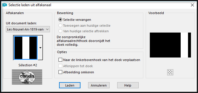 Selecties - Selectie laden/opslaan - Selectie laden uit alfakanaal : Sélection #2