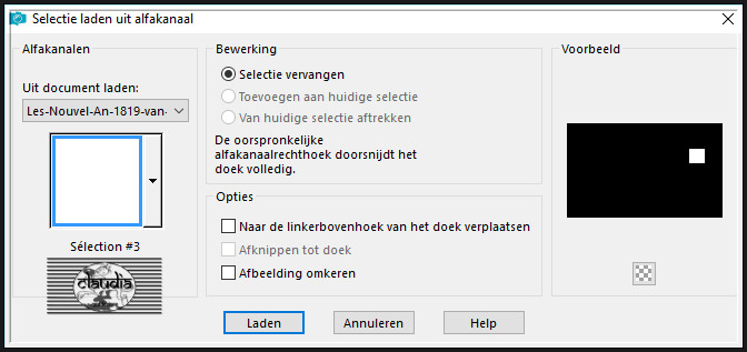 Selecties - Selectie laden/opslaan - Selectie laden uit alfakanaal : Sélection #3