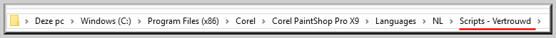 Het Script "Script-Paques2016-VSP" steek je in de volgende map