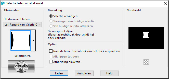 Selecties - Selectie laden/opslaan - Selectie laden uit alfakanaal : Sélection #6