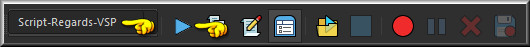 Activeer je Script werkbalk en zoek het scrip "Script-Regards-VSP"