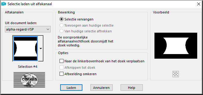 Selecties - Selectie laden/opslaan - Selectie laden uit alfakanaal : Sélection #4