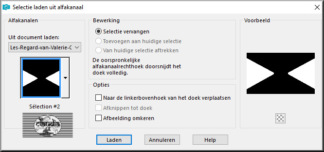 Selecties - Selectie laden/opslaan - Selectie laden uit alfakanaal : Sélection #2
