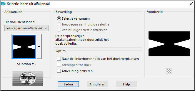 Selecties - Selectie laden/opslaan - Selectie laden uit alfakanaal : Sélection #3