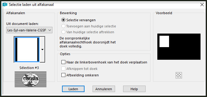 Selecties - Selectie laden/opslaan - Selectie laden uit alfakanaal : Sélection #3