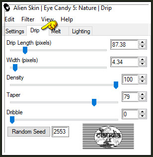 Effecten - Insteekfilters - Alien Skin Eye Candy 5 : Nature - Drip