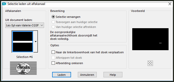 Selecties - Selectie laden/opslaan - Selectie laden uit alfakanaal : Sélection #6