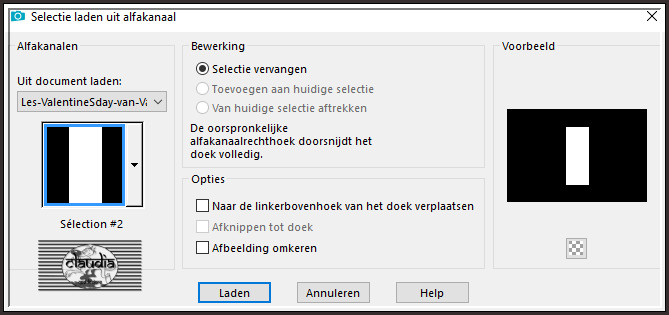 Selecties - Selectie laden/opslaan - Selectie laden uit alfakanaal : Sélection #2