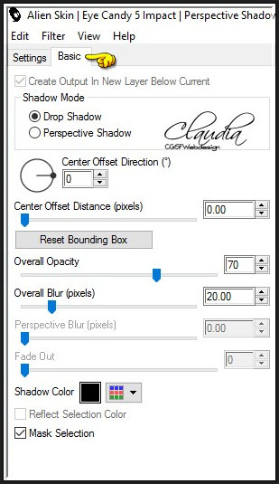 Effecten - Insteekfilters - Alien Skin Eye Candy 5 : Impact - Perspective Shadow