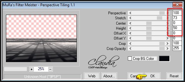 Effecten - Insteekfilters - MuRa's Meister - Perspective Tiling