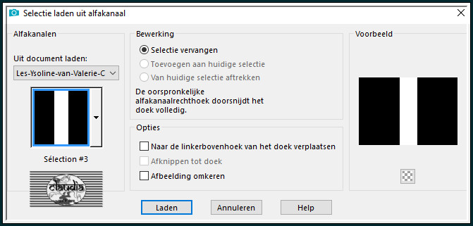 Selecties - Selectie laden/opslaan - Selectie laden uit alfakanaal : Sélection #3