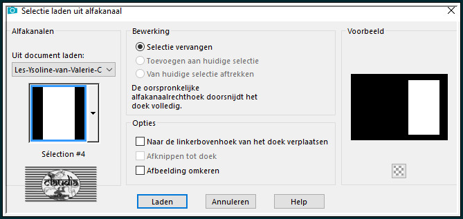 Selecties - Selectie laden/opslaan - Selectie laden uit alfakanaal : Sélection #4