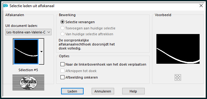 Selecties - Selectie laden/opslaan - Selectie laden uit alfakanaal : Sélection #5