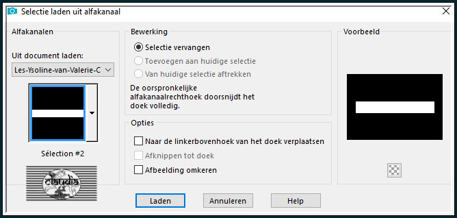 Selecties - Selectie laden/opslaan - Selectie laden uit alfakanaal : Sélection #2