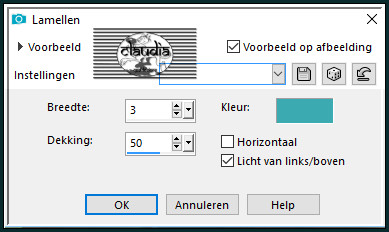 Effecten - Textuureffecten - Lamellen 