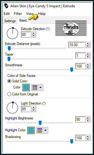 Effecten - Insteekfilters - Alien Skin Eye Candy 5 : Impact - Extrude