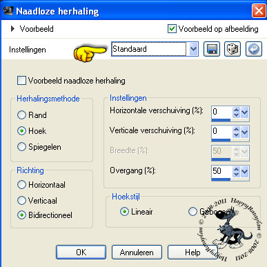 Instellingen naadloze herhaling