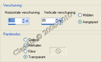 Instellingen Afbeeldingseffect Verschuiving